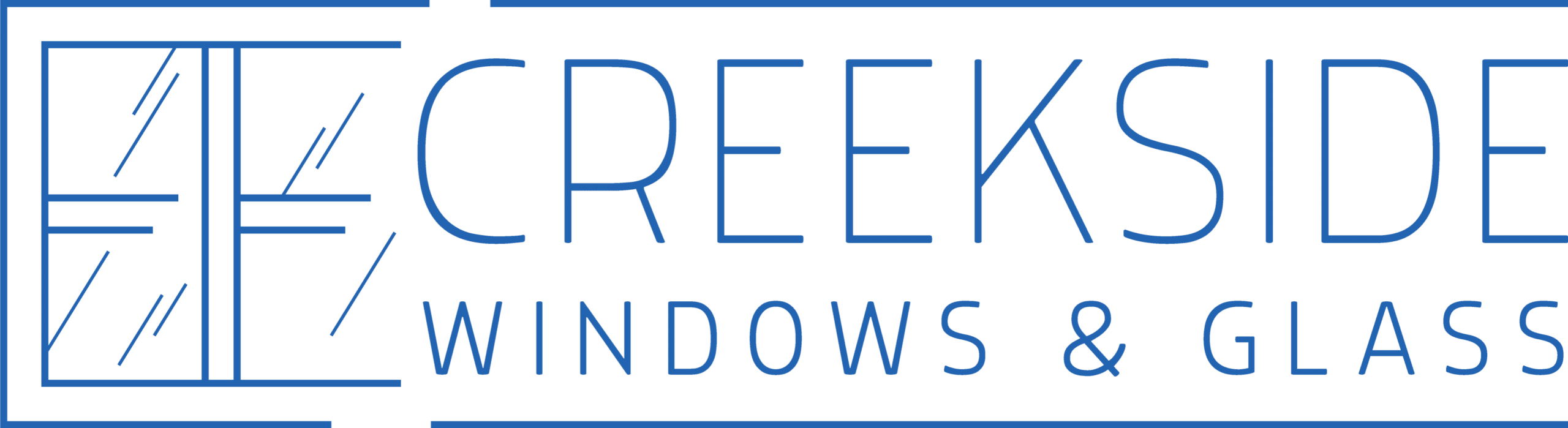 Creekside Windows and Glass Blue logo