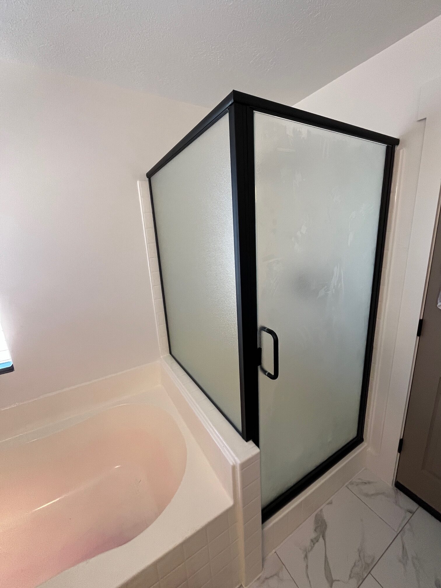 west valley framed shower door
